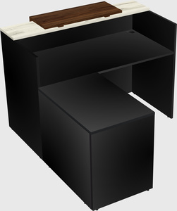 L-shaped modular reception