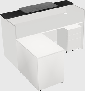 L-shaped modular reception