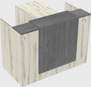 L-shaped modular reception