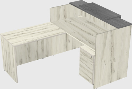 L-shaped modular reception