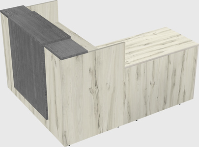 L-shaped modular reception