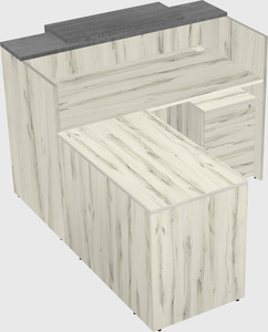 L-shaped modular reception