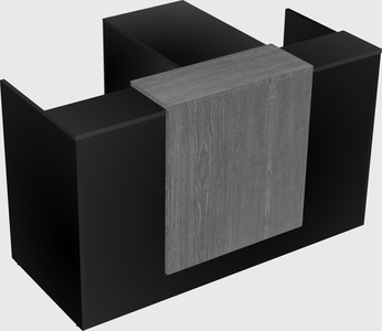 L-shaped modular reception