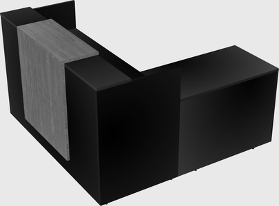 L-shaped modular reception