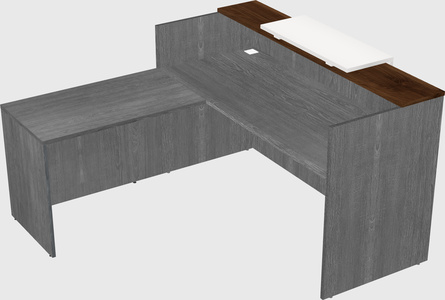 L-shaped modular reception