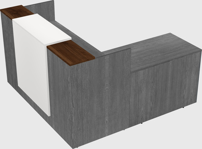 L-shaped modular reception