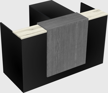 L-shaped modular reception