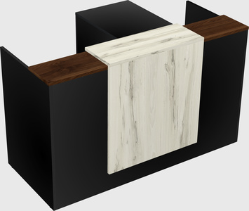 L-shaped modular reception