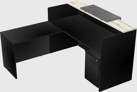 L-shaped modular reception