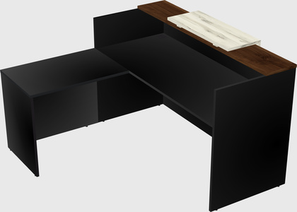 L-shaped modular reception