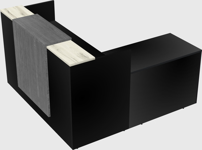 L-shaped modular reception