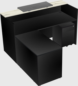 L-shaped modular reception
