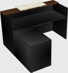 L-shaped modular reception
