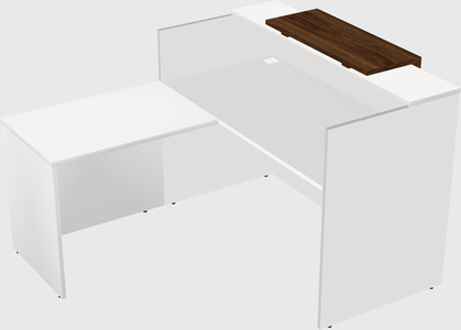 L-shaped modular reception