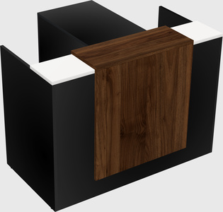 L-shaped modular reception