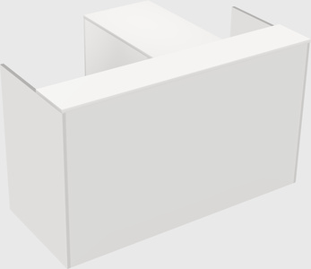 L-shaped modular reception