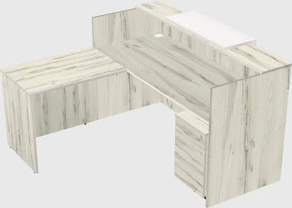 L-shaped modular reception