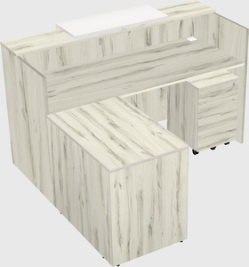 L-shaped modular reception