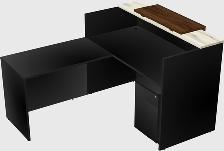 L-shaped modular reception