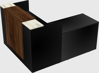 L-shaped modular reception