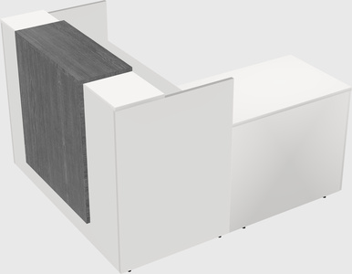 L-shaped modular reception
