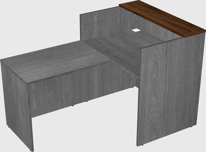 L-shaped modular reception