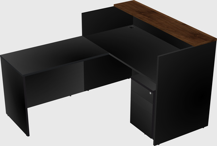 L-shaped modular reception