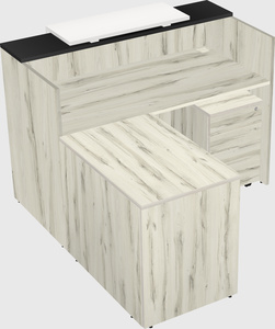 L-shaped modular reception