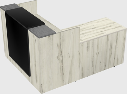 L-shaped modular reception