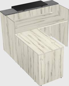 L-shaped modular reception