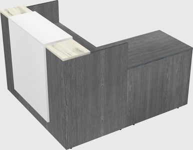 L-shaped modular reception