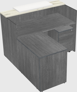 L-shaped modular reception