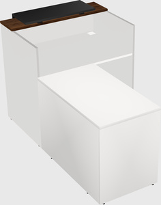 L-shaped modular reception