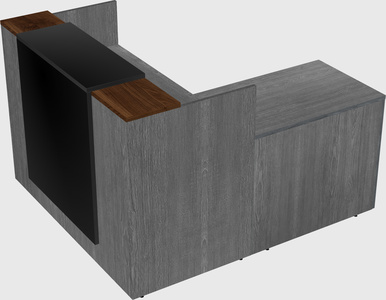 L-shaped modular reception
