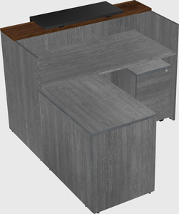 L-shaped modular reception