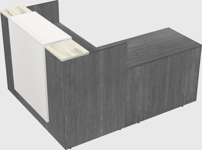 L-shaped modular reception