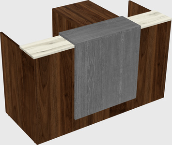 L-shaped modular reception