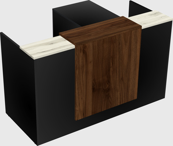 L-shaped modular reception