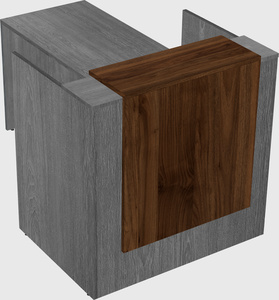 L-shaped modular reception