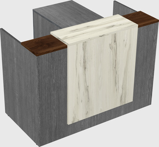 L-shaped modular reception