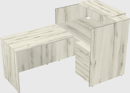 L-shaped modular reception