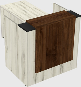 L-shaped modular reception