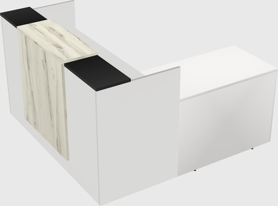 L-shaped modular reception