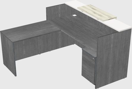 L-shaped modular reception