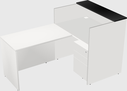L-shaped modular reception