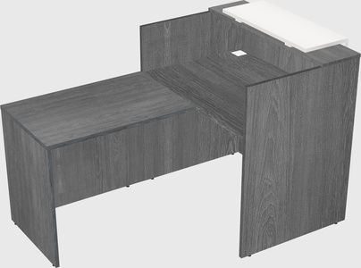 L-shaped modular reception