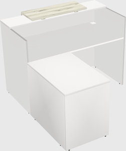 L-shaped modular reception