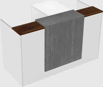 L-shaped modular reception