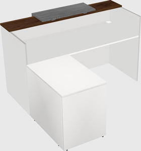 L-shaped modular reception