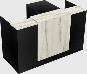 L-shaped modular reception